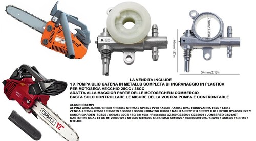 Pompa olio catena - pompa, vite